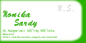 monika sardy business card